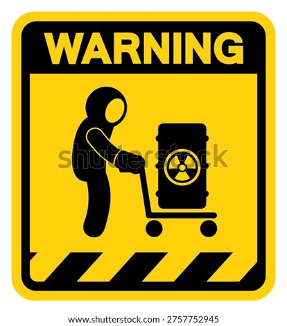 Radioactive Area Warning Sign, Vector Illustration, Isolate On White Background Label.EPS10