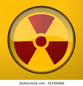 Radioactive Background Sign, Vector Illustration. 