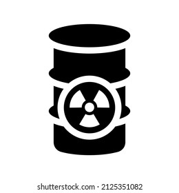Radioactive Barrel icon isolated on white background