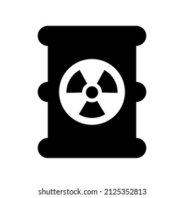 Radioactive Barrel icon isolated on white background