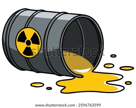 Radioactive barrel icon isolated vector illustration on white background