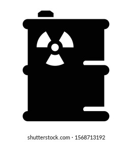 Radioactive barrel icon , nuclear material