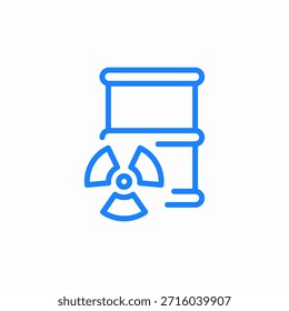 Icono de barril radiactivo signo Vector
