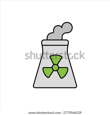 Radioactive beaker with gray smoke 