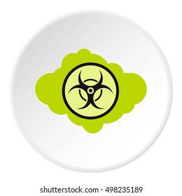Radioactive cloud icon. Flat illustration of radioactive cloud vector icon for web