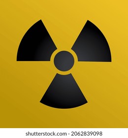 Radioactive contamination icon sign symbol. Radioactive warning icon. Vector illustration. Eps 10 vector file. 