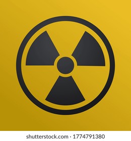 Radioactive contamination symbol. Radioactive warning icon. Vector illustration. Eps 10 vector file. 