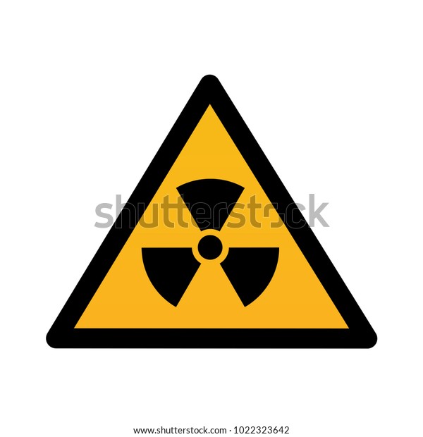 Radioactive Contamination Triangle Vector Illustration Bllack Stock ...