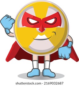 Radioactive cute superhero design character, design vector illustrator on whiteboard