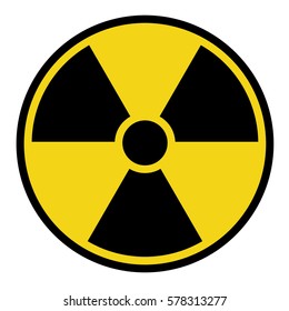 Radioactive danger sign 