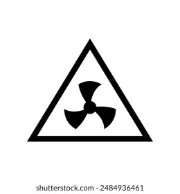 radioactive danger sign icon, modern vector isolated on white background.