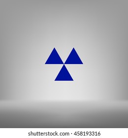 Radioactive danger sign isolated. Stock vector icon illustration