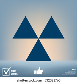 Radioactive danger sign isolated. Stock vector icon illustration