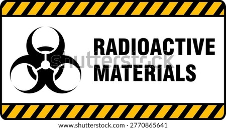 radioactive danger warning sign printable label poster plaque for industry template design