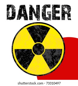 Radioactive Danger Zone On Japanese Flag Stock Vector (royalty Free 