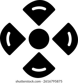 Radioactive Decay Glyph Vector Icon Design