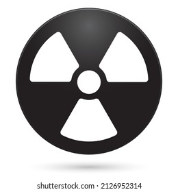 Radioactive Decay Icon, Vector Illustration On White Background.