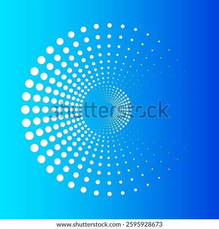 Radioactive dots. Dot divergence diagram. The polka dot icon. Techno style dot graphics. Circular dots digital vector illustration.