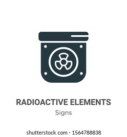 Radioactive elements vector icon on white background. Flat vector radioactive elements icon symbol sign from modern signs collection for mobile concept and web apps design.