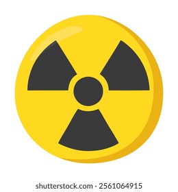 Radioactive Emoji Icon Illustration. Radioactivity Vector Symbol Emoticon Design Doodle Vector.