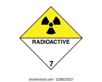 Radioactivo - Signo de triángulo de extinción de incendios - Sustancia atómica, peligro de radiactividad, equipo industrial, signo de protección