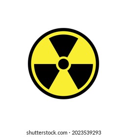 radioactive flat icon on white background