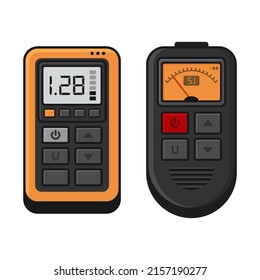 Radioactive Gamma Radiation Personal Dosimeter. Geiger Counter. Vector