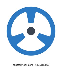 radioactive glyph double color icon