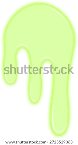 Radioactive green liquid forming a deep, irregular stain, resembling a toxic chemical residue.