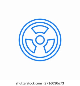 Vector de signo de icono de hazar radiactivo