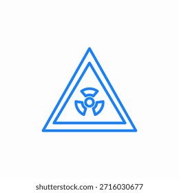 Vector de signo de ícono de Hazar radiactivo