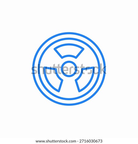 radioactive hazar icon icon sign vector