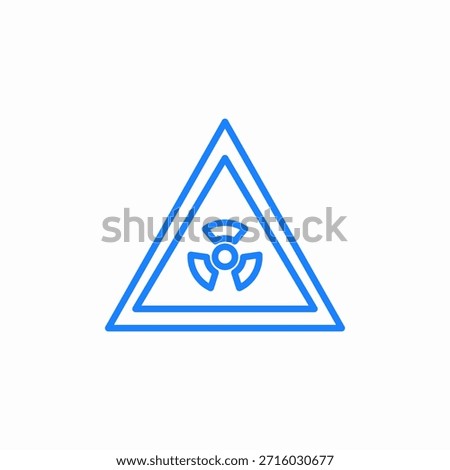 radioactive hazar icon sign vector