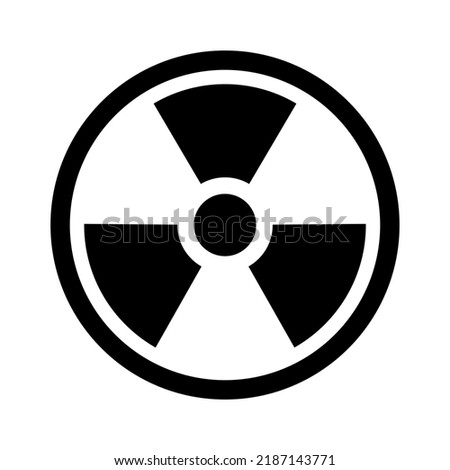Radioactive hazard icon. Radio active or Nuclear bomb vector illustration