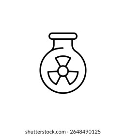 Radioactive Hazard In Lab Flask Depicts Cautionary Science Iconography