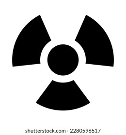 Radioactive hazard silhouette icon. Radiation. Vector.
