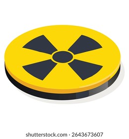 Radioactive hazard symbol illustration for science and safety related designs and educational materials