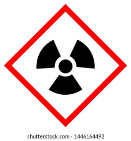 Radioactive Hazard Symbol Sign, Vector Illustration, Isolate On White Background, Label .EPS10