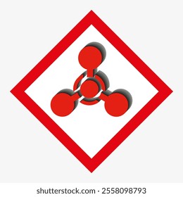 Radioactive hazardous substances. Physical hazard signs. Hazard sticker. EPS 10.