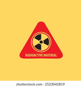 Icono radiactivo. Área radiactiva. Icono de peligro nuclear. Vector.