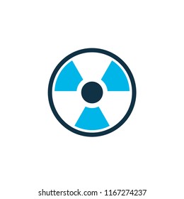 Radioactive icon colored symbol. Premium quality isolated radiation element in trendy style.