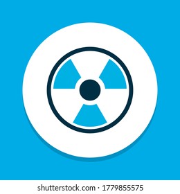 Radioactive icon colored symbol. Premium quality isolated radiation element in trendy style.