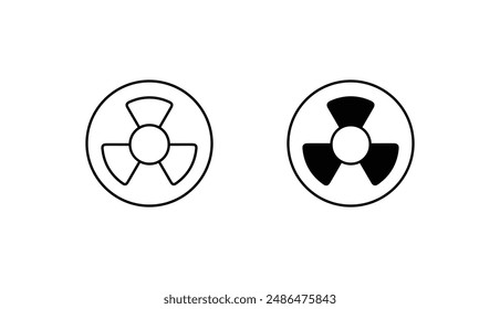 radioactive icon design with white background stock illustration