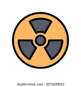 Icono radiactivo, Icono de estilo de línea rellena, Ilustración vectorial, Adecuada para sitio web, aplicación móvil, impresión, presentación, infografía y cualquier otro proyecto.