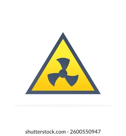 radioactive icon, flat colored vector. modern and minimalist design