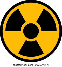 Radioactive icon with flat style. Isolated vector radioactive icon image on a white background.