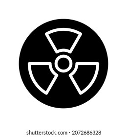 Radioactive Icon, Glyph style icon vector illustration, Suitable for website, mobile app, print, presentation, infographic and any other project.