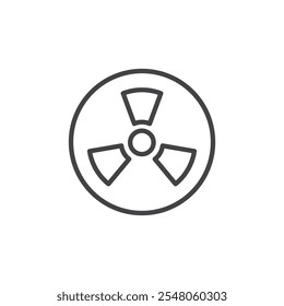 Radioactive icon Logo symbol outline set