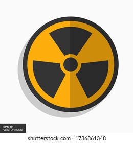 Radioactive icon nuclear symbol. Vector Image.
