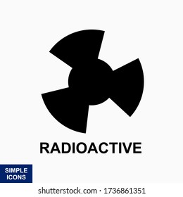 Radioactive icon nuclear symbol. Vector Image.